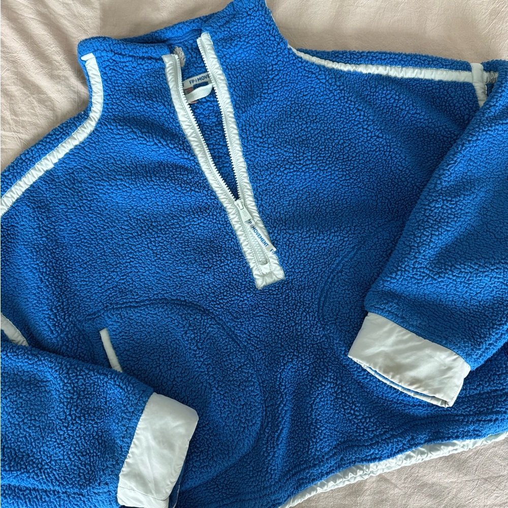 Blue Fleece Quarter-Zip Pullover